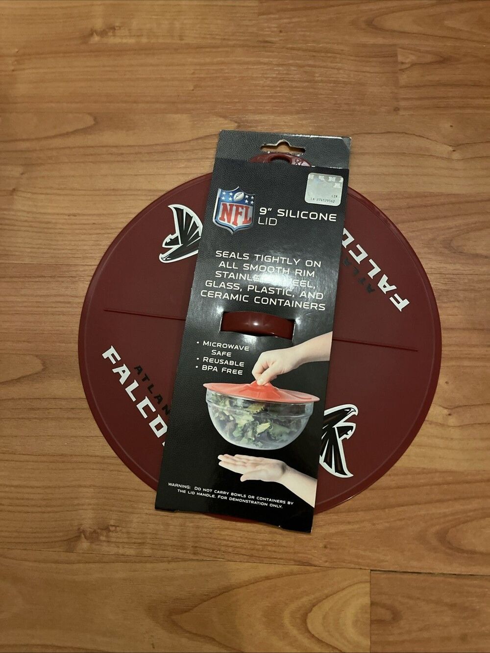 BB NFL Atlanta Falcons 9" Silicone Lids Pots & Bowls, Hot or Cold 1 Lid